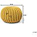 Pouf Poggiapiedi In Tessuto Giallo 50 X 35 Cm Conrad Ii - Foto miniatura 6