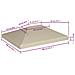 Copertura Superiore Per Gazebo 310 G / m² 4x3m Marrone - Foto miniatura 2