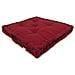 Cuscino Pavimento In Cotone Tinta Unita Ideale Per Divani Pallet Bancale 60x60 60x60 Bordeaux - Foto miniatura 4