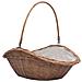Cesta Legna Da Ardere Con Manico 60x44x55 Cm Naturale In Salice - Foto miniatura 1