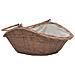 Cesta Legna Da Ardere Con Manico 60x44x55 Cm Naturale In Salice - Foto miniatura 4