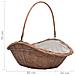 Cesta Legna Da Ardere Con Manico 60x44x55 Cm Naturale In Salice - Foto miniatura 8