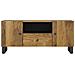 Mobile Tv 105x33,5x46cm Legno Massello Mango Legno Multistrato - Foto miniatura 3