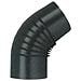 Gomito Legna 45° Classic Nero Opaco Cm 12 - Foto miniatura 1