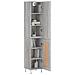 Credenza Grigio Sonoma 34,5x34x180 Cm In Legno Multistrato - Foto miniatura 3