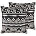 Set Di 2 Cuscini Atabagi Cotone 45 X 45 Cm Nero Trama Orientale - Foto miniatura 9