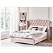 Letto Velluto Rosa 180 X 200 Cm Ayette - Foto miniatura 1