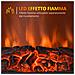 Camino Elettrico Effetto Fiamma E 3 Lati Aperti Temperatura Regolabile Copertura 20-25m² - Bianco - Foto miniatura 5