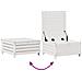 Set Salotto da Giardino 6 pz Bianco in Legno Massello di Pino - Foto miniatura 7