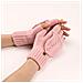 Guanti Senza Dita Lavorati A Maglia Pink - Foto miniatura 4