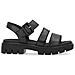 Black Casual Open Sandals Sandali Pelle Scarpe Donna Nero Eu 37, D7957-00 - Foto miniatura 2