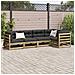 Set Divani Da Giardino 5pz Con Cuscini Legno Impregnato Di Pino - Foto miniatura 3