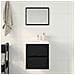 Mobile Lavabo Rovere Nero 41x38,5x45 Cm In Legno Multistrato - Foto miniatura 3