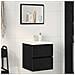 Mobile Lavabo Rovere Nero 41x38,5x45 Cm In Legno Multistrato - Foto miniatura 1