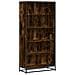 Libreria Rovere Fumo 80,5x35x170,5 Cm In Truciolato - Foto miniatura 2