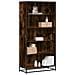 Libreria Rovere Fumo 80,5x35x170,5 Cm In Truciolato - Foto miniatura 1
