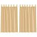 Tende In Voile Con Passanti 2 Pz Sabbia 140x175 Cm - Foto miniatura 1
