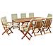 Set Da Pranzo Da Giardino 8 Posti Maui Premium Legno D \'acacia Verde Chiaro - Foto miniatura 2