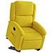Poltrona Alzapersona Reclinabile Gialla in Velluto - Foto miniatura 3