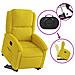 Poltrona Alzapersona Reclinabile Gialla in Velluto - Foto miniatura 6