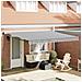 Tenda Retrattile Antracite e Bianca 4x3 m Tessuto e Alluminio - Foto miniatura 2