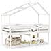 Letto a Soppalco con Tetto Bianco 90x190 cm in Legno di Pino - Foto miniatura 1