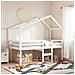 Letto a Soppalco con Tetto Bianco 90x190 cm in Legno di Pino - Foto miniatura 2
