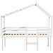 Letto a Soppalco con Tetto Bianco 90x190 cm in Legno di Pino - Foto miniatura 4