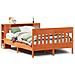 Letto Libreria senza Materasso Marrone Cera 140x200 cm in Pino - Foto miniatura 1