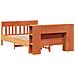 Letto Libreria senza Materasso Marrone Cera 140x200 cm in Pino - Foto miniatura 6