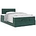 Pouf Letto con Materasso Verde Scuro 120x190 cm Velluto - Foto miniatura 4