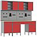 Set di Attrezzi in Acciaio Rosso da 10 Pezzi - Foto miniatura 1