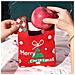 Sacchetto Di Natale Per Mela In Maglia Con Cartoncino - Confezione Regalo Festiva Red - Foto miniatura 4