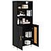 Credenza Rovere Nero 69,5 x 34 x 180 cm Legno multistrato - Foto miniatura 3