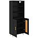 Credenza Rovere Nero 69,5 x 34 x 180 cm Legno multistrato - Foto miniatura 5