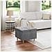 Pouf contenitore Grigio scuro 60 x 60 x 45 cm Velluto - Foto miniatura 2