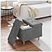 Pouf contenitore Grigio scuro 60 x 60 x 45 cm Velluto - Foto miniatura 4