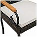 Sedie da giardino 4 pcs Nero e Bianco Crema Polyrattan e acacia - Foto miniatura 9