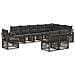 Set Divano da Giardino 10 pcs Grigio polyrattan - Foto miniatura 1