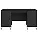 Scrivania Nero 142,5 x 50 x 75 cm Legno ingegnerizzato - Foto miniatura 4