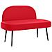 Panchina imbottita con schienale Rosso 110 x 60 x 76 cm - Foto miniatura 1