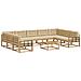 Set di divani da esterno con cuscino 10 pcs Bianco e Beige - Foto miniatura 1