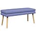 Panchina a doppio strato Blu jeans 110 x 40 x 47 cm Tessuto - Foto miniatura 1