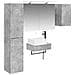 Set di mobili per il bagno 5 pcs Grigio Cemento - Foto miniatura 1