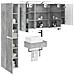 Set di mobili per il bagno 5 pcs Grigio Cemento - Foto miniatura 2