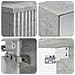 Set di mobili per il bagno 5 pcs Grigio Cemento - Foto miniatura 8