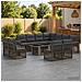 Set Divano da Giardino 12 pz Grigio e Grigio Scuro polyrattan - Foto miniatura 6
