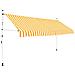 Tenda da Sole Retrattile Manuale 350cm Strisce Arancione Bianco - Foto miniatura 1