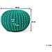 Pouf Poggiapiedi In Tessuto Verde Smeraldo 50 X 35 Cm Conrad Ii - Foto miniatura 6