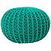Pouf Poggiapiedi In Tessuto Verde Smeraldo 50 X 35 Cm Conrad Ii - Foto miniatura 18